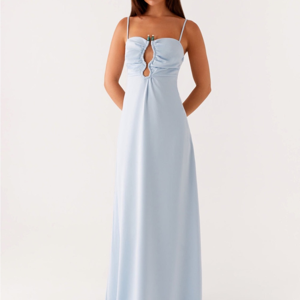 Peppermayo Sky Blue Strapless Dress